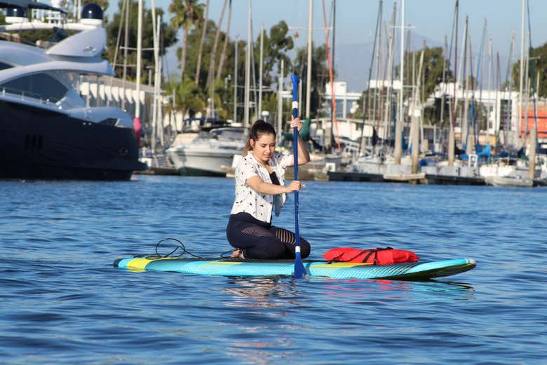 Paddleboarding in Marina del Rey 